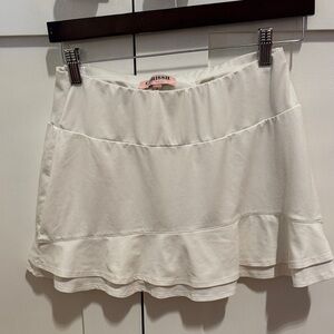 White Tennis Skirt with ruffle